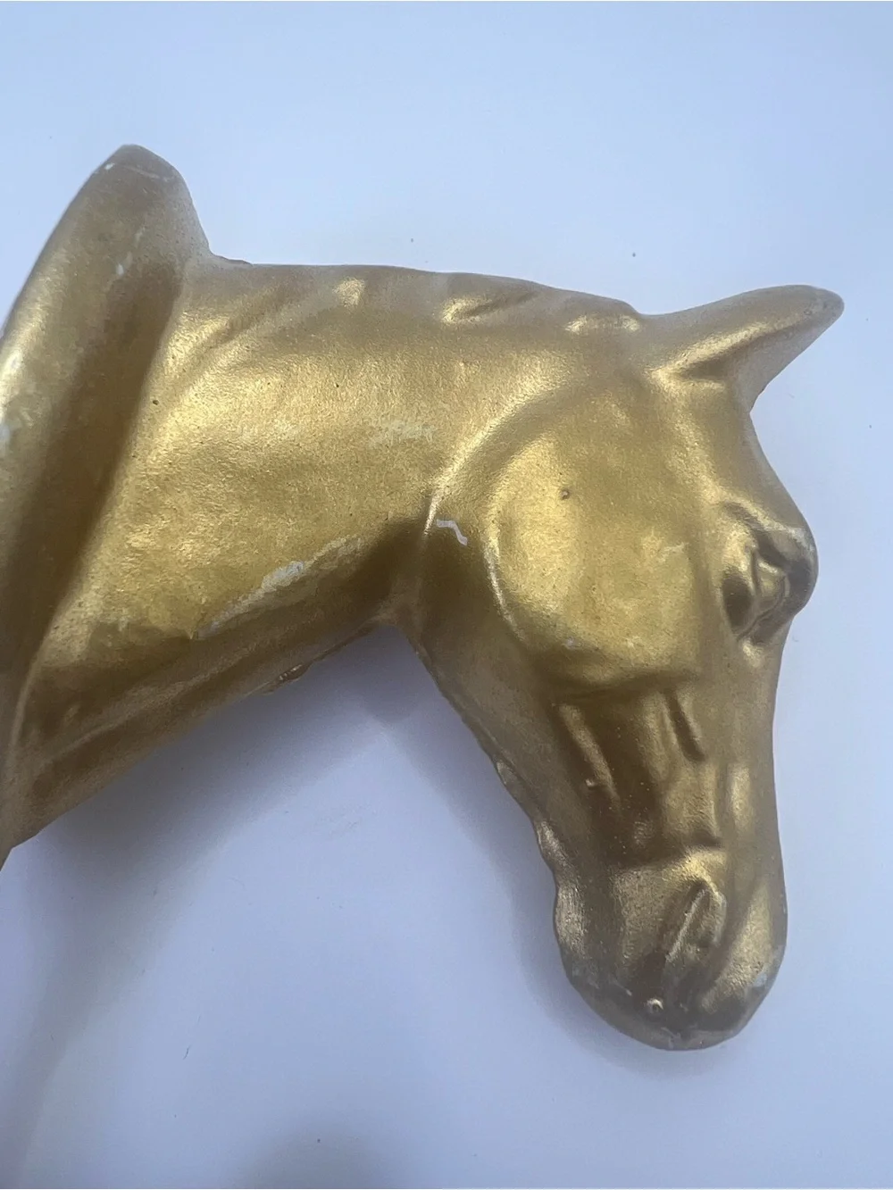 Vintage Style Brass Horse Head Wall Hook Gold Equestrian Home Decor